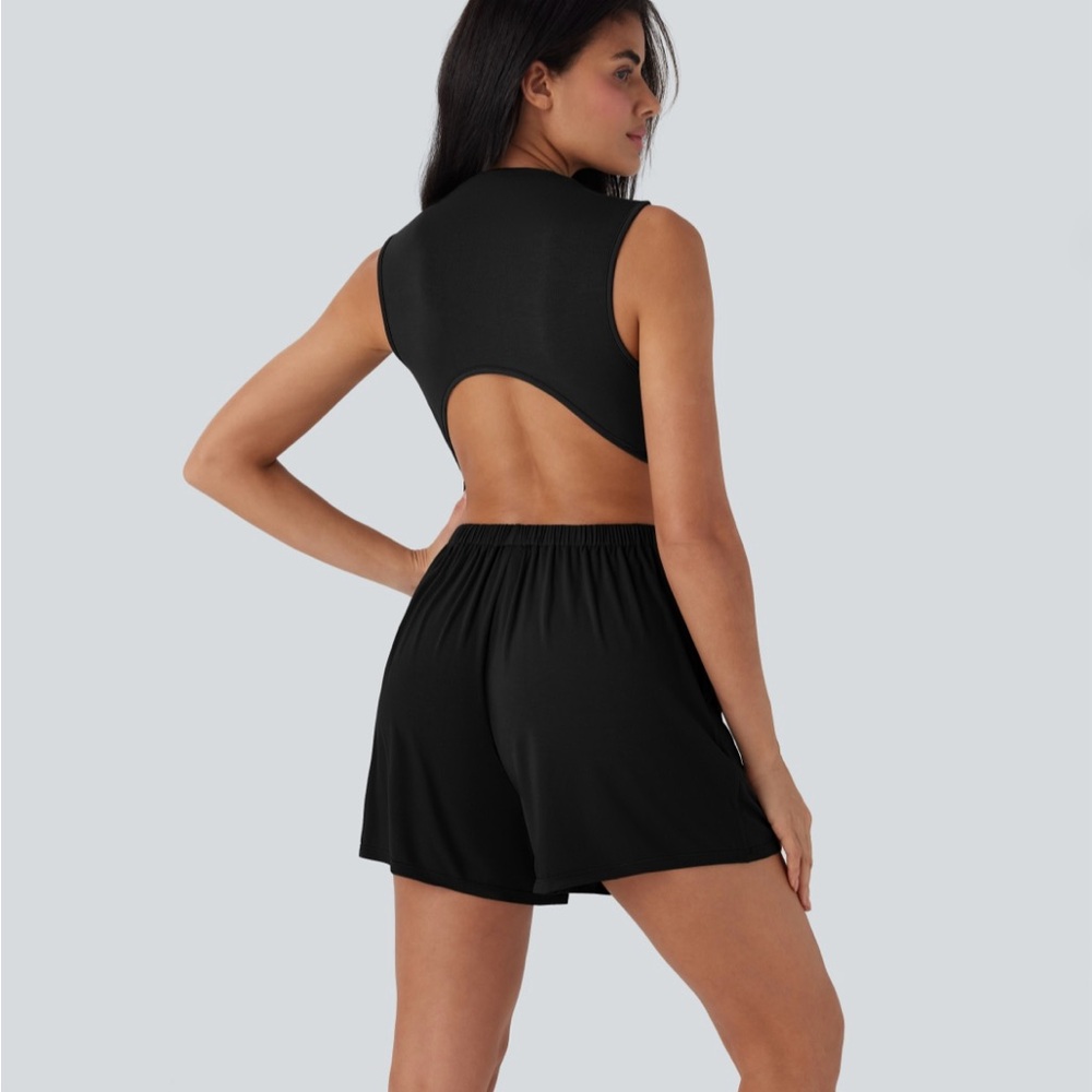 HALARA Black Sleeveless Romper - Picture 7 of 7